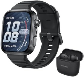 Resim HUAWEI WATCH FIT 5 Pro Akıllı Saat, GPS, EKG, 1,92″ Safir Cam Ekran, NFC, Outdoor Modlar, Sağlık Takibi, Uzun Pil Ömrü, 5 ATM, Android ve iOS, Siyah + FreeBuds SE 3 
