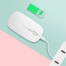 Resim Microcase 1600 Dpı Şarj Edilebilir 2.4 Ghz Çift Modlu Bluetooth Kablosuz Mouse - Model AL2675 Mor 
