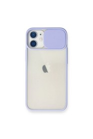 Resim artlab Art İphone 11 Kılıf Palm Buzlu Kamera Sürgülü Silikon - Lila Lab 