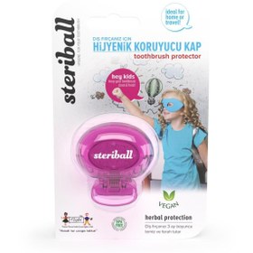 Resim Steriball Kız Çocuklar İçin Hijyenik Diş Fırçası Koruma Kabı 