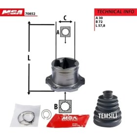 Resim MGA 70852 Ic Aks Kafasi 1J0498103K 
