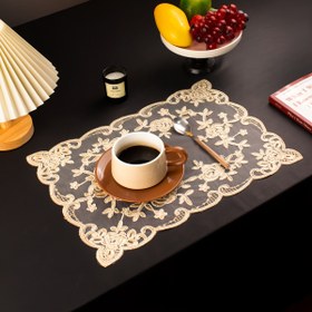 Resim Avrupa pastoral retro dantel masa örtüsü, mutfak restoran dekorasyonu, retro tarzı yan masa örtüsü, dekoratif kanepe dantel pedi, masaüstü koruma pedi, ev restoran tatil hediyeleri için uygun 