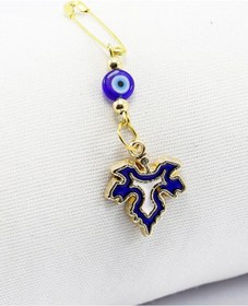 Resim Gelin Bohçası Mevlit Nazar Boncuğu Ve Metal Yaprak Çengelli İğne, 