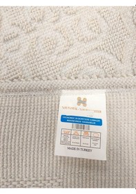 Resim Pamuklu Bukle Lüks Kilim, Yolluk 80x300 -spiral Düz Krem Krem 