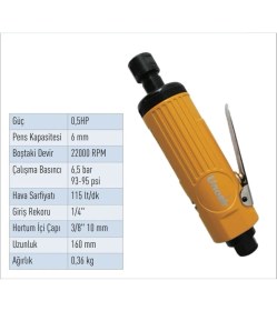 Resim Unoair Kalıpçı Taşlama UNAT7033M 