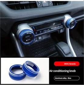Resim Chuangyinshop Toyota Rav4 Rv4 2020-2023 Klima Düğmeleri Işıklı Halka Mavi 2 Adet 