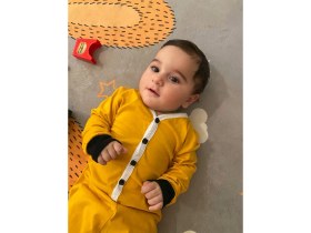 Resim Kidsabu Bebek Unisex Tulum Pijama - Hardal 