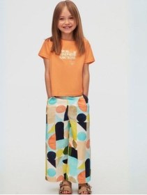Resim Nk Kids Kız Çocuk Geometrik Desenli Pantolon-15875 Çok Renkli 
