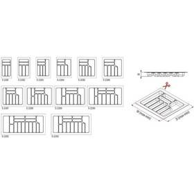 Resim Starax 2287 54-49 Cm Gri Plastik Kaşıklık 8 Gözlü S-2287-g 