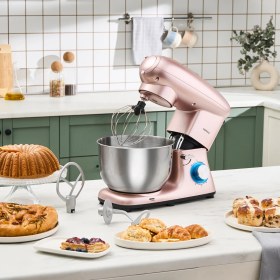 Resim Karaca Multichef Stand Mikser 6 Kademeli Hız Ayarı Balon Çırpıcı Düz Karıştırıcı Hamur Kancası Mutfak Şefi 1900W 5,5 Lt (Kıyma Çekme /sucuk-Sosis/içli Köfte Aparatlı) 