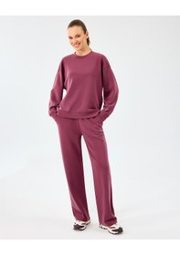 Resim Skechers W Lounge Loose Crew Neck Sweatshirt Kadın Bordo Sweatshirt S2510052-3877 Bordo 