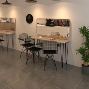 Resim Kenz Life Knsz Masa Sandalye Takımı HEM75MAZLUM Crdsyh 140*040 Klç 3 Sandalye Syhsyh Kolçaklı 