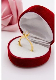 Resim Latif Kuyumculuk 14 Ayar Altın Tektaş Kadın Yüzük 