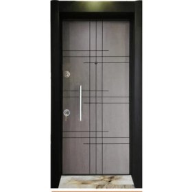 Resim Tezdoor Çelik Kapı, Tırnaklı Çelik Kapı, Daire Kapısı, Ahşap Desenli Çelik Kapı Sağ Açılım 