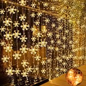 Resim 1 Adet LED Kar Tanesi Peri İşıkları Çubuğu, Pille Çalışan (Piller Dahil Değildir), Yatak Odası Oturma Salonu ile Noel Ağacı ve Partiler için Hava Süsü, Ev için Noel Süslemeleri,Noel Ev Dekoru,Noel Süslemeleri,Noel Dekoru 