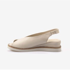 Resim Kemal Tanca Hakiki Deri Kadın Sandalet 107616 Bej 