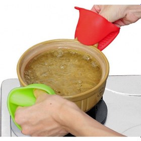 Resim Qingmipy Yemek Grade Silikon Fırın Eldiveni - Isıya Dayanıklı, Kaymaz Tasarım, Fırın/pişirme/barbekü İçin Kırmızı Çok Renkli 