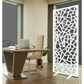 Resim Liar Ahşap Seperatör (Paravan) - KSP-205 - (10 mm) - (69 cm x 139 cm) - (Beyaz) 