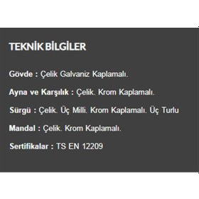 Resim Kale 252/R Çelik Kapı Kilidi Monoblok 