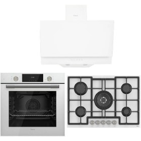 Resim Ferre LUXURY BEYAZ MEGA ANKASTRE SET (D017 + ED036 + QMS63CB) 