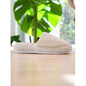 Resim Ender Home Havlu Terlik Banyo Ev Otel Lohusa Terliği Kaymazkalınkapalı Burun Ekru-36-38 