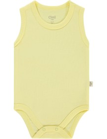 Resim Civil Baby Düz Renkli 1-3 Yaş Çıtçıtlı Badi - Sarı - Sarı / 12-18 Ay 