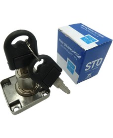 Resim Std Çekmece Kilidi Kare Krom Kaplama 1 Paket 12 Adet 