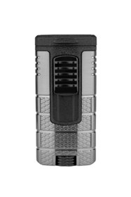 Resim Xikar Tactical Triple Lighter Gunmetal Siyah Puro Çakmağı 