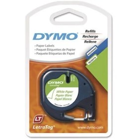 Resim Dymo LetraTag Kağıt Şerit Beyaz 12mmx4m 