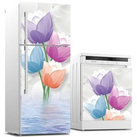 Resim Buzdolabı Ve Bulaşık Makinası Beyaz Eşya Sticker Kaplama 3D Renkl (540884478) 