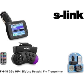 Resim S-Link Sl-Fm-18 2gb Mp4 Transmıtter Sd+Usb Destekli Kumandalı Direksiyon Kumandalı 