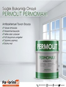 Resim Permolit Permomax Antibakteriyel Küf Ve Kararmalara Karşı Rutubet Önleyici Tavan Boyası 