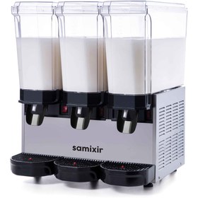 Resim Triple Klasik Karıştırıcılı Soğuk İçecek Dispenseri, 20+20+20 Lt. - Inox - Samixir 