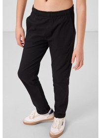 Resim Tommy Life Siyah Standart Fit Dokuma Hafif Esnek Chino Erkek Çocuk Pantolon - 11272 Siyah 