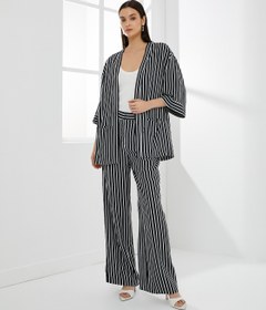 Resim Viskon Kimono Yarım Kollu Cep Detaylı 