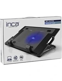 Resim INC-341FXS Ergonomik USB Sessiz 7"-17" Notebook Stand Soğutucu Gürültü Seviyesi 10 Dba 140 Mmlik Fan Ile Güçlü Hava Akımı 2 USB Girişi Isı Yayılımıyla Yüksek Performans Güç Girişi 075 W 