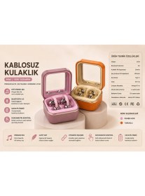 Resim Azurtech M161 Bluetooth 5.0 Kablosuz Kulaklık - Şeffaf Kapaklı Premium Tasarım & Dokunmatik Kontrol 