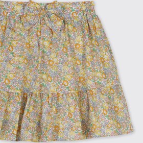 Resim Made With Liberty Fabric Liberty Kumaş Çiçek Desenli Kız Çocuk Etek 