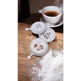 Resim Dae Kahve ve Tatlı Plastik Süsleme Şablonu 3'lü 
