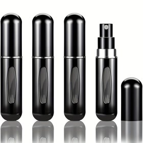Resim 4 adet Taşınabilir Mini Doldurulabilir Parfüm Sprey Şişesi 5ml Atomizer Seyahat & Kozmetik Kapları için 