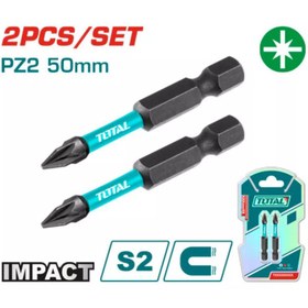 Resim Total Darbeli PZ2x50 Bits Ucu 2'li Paket Yüksek Kalite TACIM71PZ250 NMS HIRDAVAT 