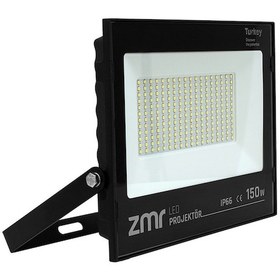 Resim Powermaster 150 Watt 220 Volt 6500k Işık Açısı Siyah Slim Kasa Beyaz Led Projektör Lamba Dış Mekan Aydınlatma 