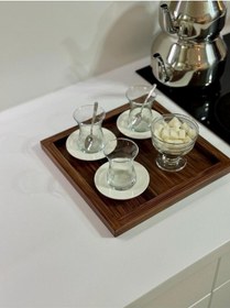 Resim Eskitme Tepsi Sunum Dekorasyon Düzenleyici Ahşap Tepsi 