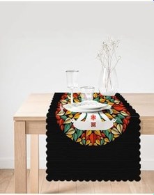 Resim RealHomes Uzak Doğu Yoga Motifleri Mandalas Özel Tasarım Dijital Baskılı Runner 
