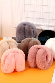 Resim Trend Peluş Kulaklık Katlanır Model Soğuk Koruyucu Peluş Kalın Kışlık Soft Kulaklık Siyah 