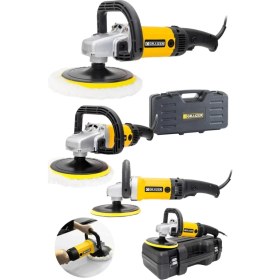 Resim Graizer Alman 3000 Watt 6 Kademe Devir Ayarlı Polisaj Makinasi Zımpara Pasta Cila Makinesi Sarı 