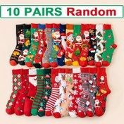 Resim 10 Çift Kadın Noel Çorapları - Bayramlık Noel Baba, Geyik, Kar Adamı, Şeker Kutuları - Sıcak Orta-Baldır Tatil Çorapları - Kırmızı, Yeşil, Altın Tatil Renkleri - Makinede Yıkanabilir Noel, Partiler, Hediyeler için - Toplu Noel Süslemeleri, Çoraplar İçin Noel Çorapları, Parti Aksesuarları, Neşeli Desenler, Dayanıklı Malzeme, Hediye Alıcılar, Mevsimlik Aksesuarlar, Karikatür Desenler, Rahat Malzeme, Hediye Alıcıları 
