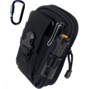 Resim Skycity Siyah Zıplayıcı Kordonlu Çok Amaçlı Taktik Bel Çantası - Dış Mekan Cep Telefonu Saklama Çantası Siyah 