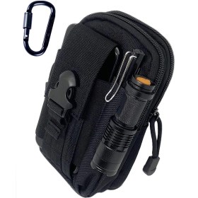 Resim Skycity Siyah Zıplayıcı Kordonlu Çok Amaçlı Taktik Bel Çantası - Dış Mekan Cep Telefonu Saklama Çantası Siyah 