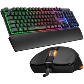 Resim Rampage Km-Rx7 Fortuna Gökkuşağı Aydınlatmalı USB Combo Q Klavye + 6400 Dpi Gaming Mouse 